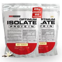Kit 2x Whey Protein Optimum Isolate 900g - Bodybuilders,  Baunilha