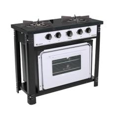 Fogão Industrial 2 Bocas Com Forno Bravo Branco BR2BFBR Venâncio