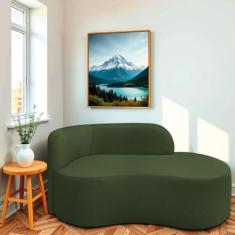 Divã Recamier Orgânico Tokyo 160cm Lado Direito Linho - Doce Sonho Móv