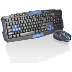 Teclado E Mouse Kit Gamer Sem Fio Wireless 1600 Dpi Hk8100 - Lehmox
