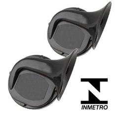 Par Buzina Automotiva Universal Caracol 12V Cinoy YN-BZC201 com Inmetr