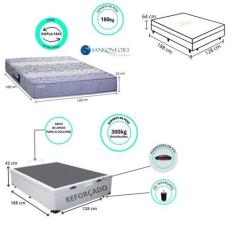 Conjunto Colchão Protege Ortopédico Espuma Sanko c/ Cama Box Baú Refor