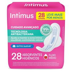 Absorvente Intimus Tecnologia Antibacteriana Com Abas - 28un