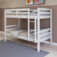 Beliche cama Solteiro Madeira Maciça Com Grade Proteção Reforçado + es