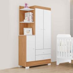 GuardaRoupas Infantil Encanto 100 MDF 3 Portas 3 Gavetas - Tuboarte, A