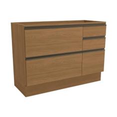 Balcão de Cozinha Maxxi G746 1 Porta e 4 Gavetas s/ Tampo 120cm Canela