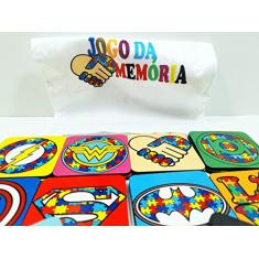 Jogo da memória Heróis de 10 pares para Autistas - Coleção TEA & AMOR