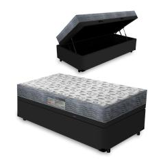 Cama Box Baú Solteiro + Colchão D33 Ortobom Iso 100 78cm