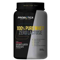 100% Pure Whey Zero Lactose (900G) - Morango, Probiótica