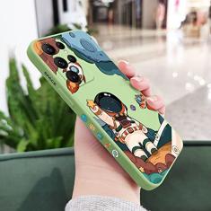 Capa de telefone astronauta para samsung galaxy s23 s22 s21 s20 ultra plus fe s10 s9 s10e nota 20 ultra 10 9 plus capa, verde claro, para nota 20