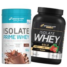Isolate Prime Whey 900g + Isolate Whey Gold 900g Bodyaction (Único, Chocolate-Morango)