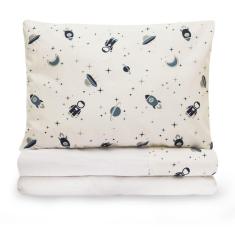 Jogo De Lençol Para Berço Americano 100% Algodão 3 Peças Space