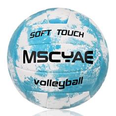 MSCYAE Voleibol tamanho oficial 5, bolas de vôlei macias ao ar livre para adultos, idosos, treinamento de vôlei para iniciantes para uso interno, quintal, parque, praia, para jogar (melhor presente)