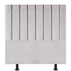 Cabeceira Estofada De Cama Casal Box 140 Cm Taís Linho cinza Claro