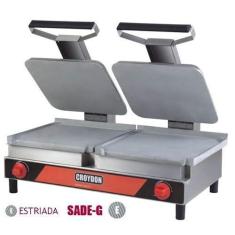 Sanduicheira Estriada Dupla Croydon Sadeg Gás 2x 32x34cm