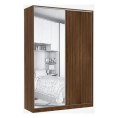 Guarda Roupa Solteiro 2 Portas de Correr 3 Gavetas Prime Plus Alumínio