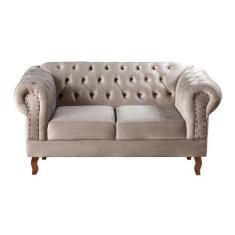 Sofá Dom Pedro 2 Lugares Namoradeira Chesterfield Clássico Vintage - B