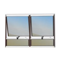 Janela de Alumínio Maxim-ar 2 Seções 80x120cm Vidro Espelhado Plus Bri