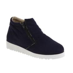 Tenis Feminino Tecido Macio Confortável Zipper La Botte, Azul marinho,