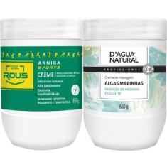 Kit massagem relaxante algas marinhas arnica sports  dágua natural - D