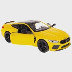 Carro Miniatura BMW M8 Escala 1:38 a Fricção Kinsmart (Amarelo) - Toy 