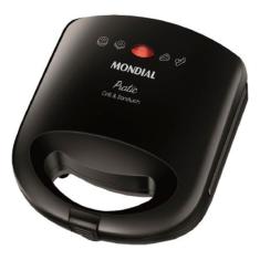 Sanduicheira Grill Mondial Sn-01 2 Em 1 750w - Preto 110v SN-01