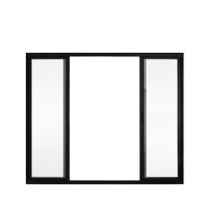 Janela De Correr 4 Folhas s/ Grade Alumínio Preto 1.00 X 1.00 Linha Modular - Hale