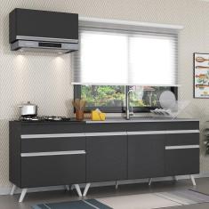 Armário De Cozinha Compacta Veneza Multimóveis Mp2074.898 Preto