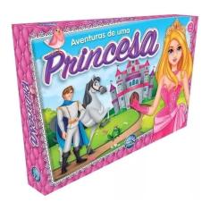 Jogo de Tabuleiro Princesas no Castelo - Cartão Resistente