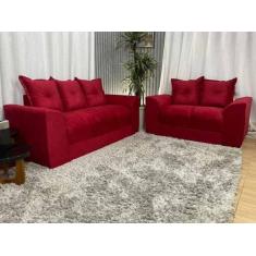 Sofá 2 e 3 Lugares Vermelho 608 Porto - Alpoim