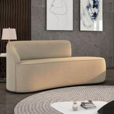 Sofá Namoradeira 2 Lugares Orgânico 140 cm Morgan Suede D03 - D Rossi,