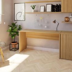 Mesa Reta Corp 25mm 120 cm Bramov Móveis Carvalho Mel