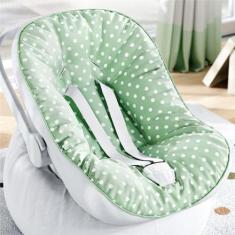 Capa Bebê Conforto Poá Verde Grão De Gente