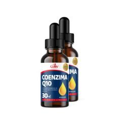 Kit Com 2 - Coenzima Q10 100mg Por Porção e Vitamina E Sabor Menta em Gotas 30ml Celliv