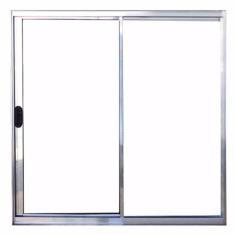 Janela 2 folhas 1,00x1,50 sem grade no alumínio brilhante