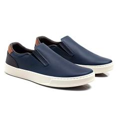 Tenis Slip On Casual Masculino com Elastico e Sola Borracha Costurada