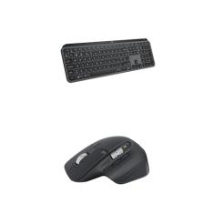 Kit Mouse sem fio Logitech MX Master 3S Grafite + Teclado sem fio Logitech MX Keys S Grafite