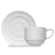 Xícara de Café Laguna com Pires de Porcelana 100 ml Germer