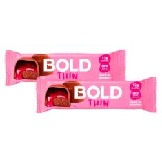 Kit 2 Barra de Proteína Bold Thin Trufa de Morango 40g