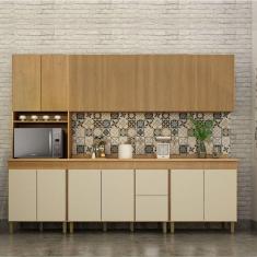 Cozinha Completa 5 Peças Dakota Aéreo Fresado Cinamomo/Off White