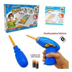 Quebra Cabeças Mosaico 144 Peças 3D Infantil + Parafusadeira