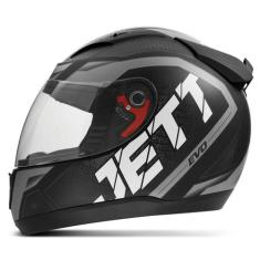 Capacete Feminino Masculino Fechado Jett Evo Line Fosco Pro Tork, CINZ