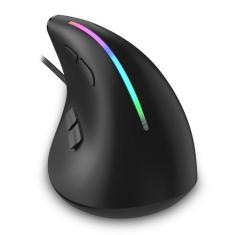 Mouse Optico Vertical Ergonomico Com Fio Usb Com Led 9 Botoes Dpi 1280