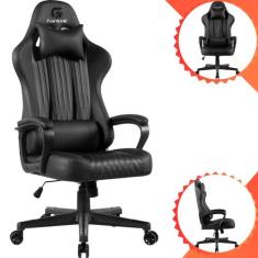 Cadeira Gamer Ergonômica Com Almofadas Vickers Fortrek preto Material 