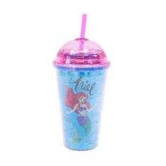 Copo Tampa Oval Sereia Ariel 450ml Disney - Taimes
