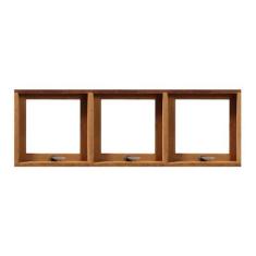 Janela Maxim-Ar Panorâmica 80cm Reta em Madeira Maciça Cedro Arana Cas