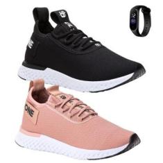 Kit 2 Pares Tênis Feminino Esportivo Caminhada Academia Ginástica PRIME-Feminino