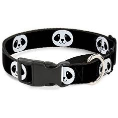 Buckle-Down Coleira para cachorro martingale – repetição de urso panda – 2,54 cm de largura – serve para pescoços de 38 a 66 cm – Grande