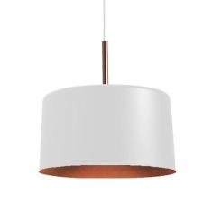Pendente Large Bilboquê Branca Com Cobre - World Luz