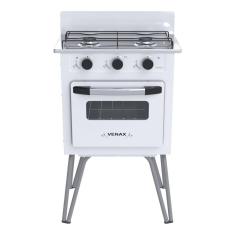 Fogão Portátil 2 Bocas Venax Gemini Vetrô Gas GLP Branco